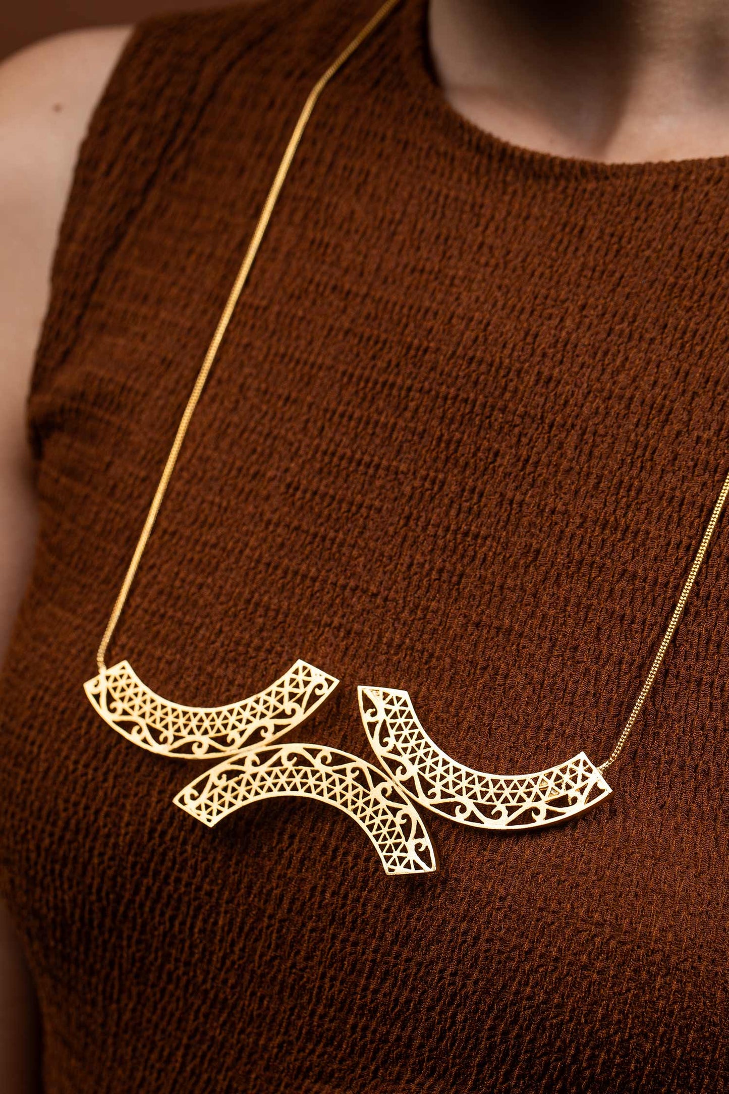 Kalchakra Lattice Horizontal Necklace