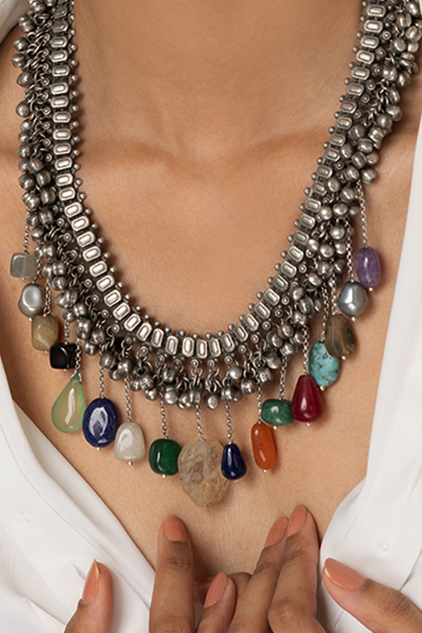 Tiered Multi-Drop Necklace