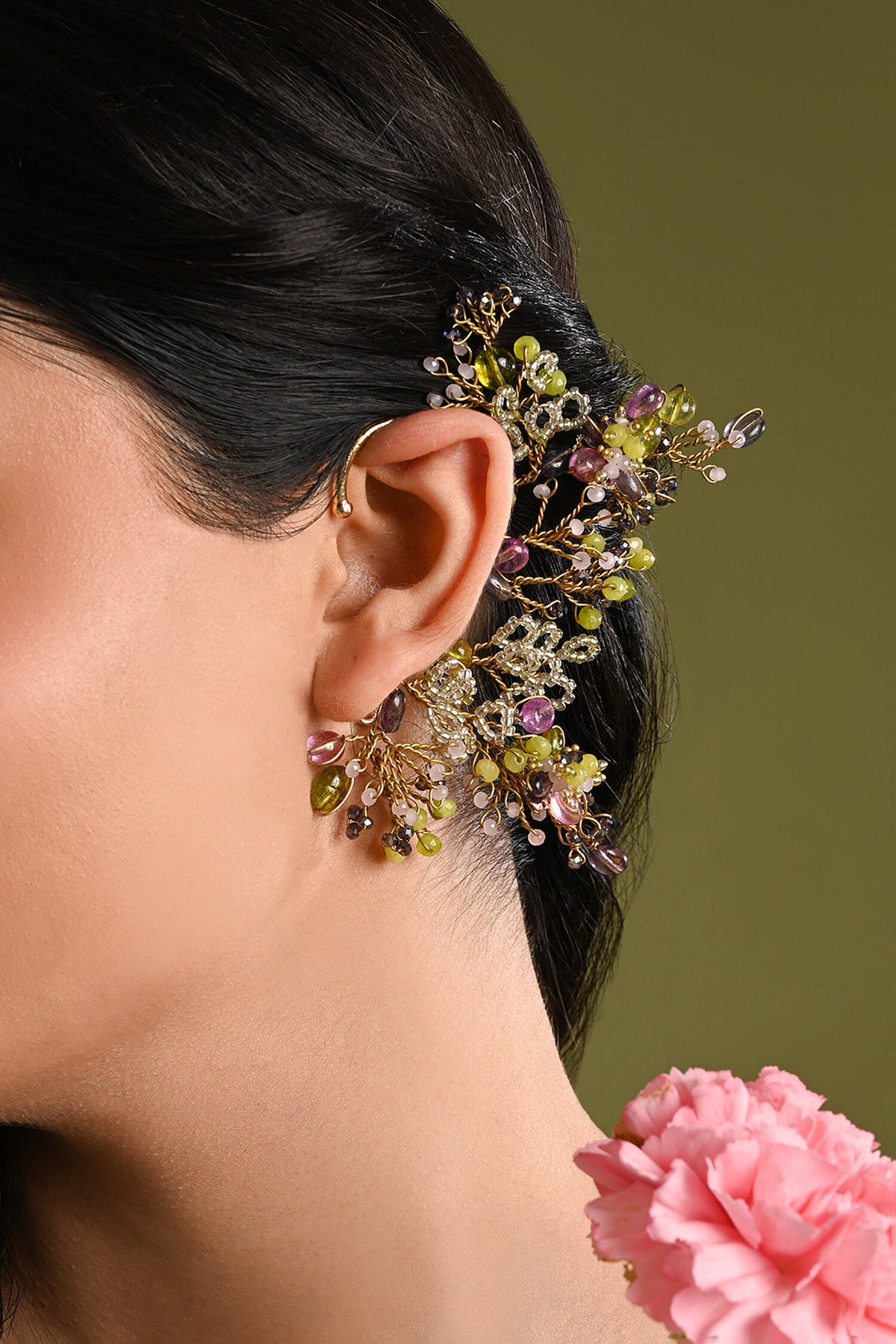 Stones & Crystal Handmade Earcuff