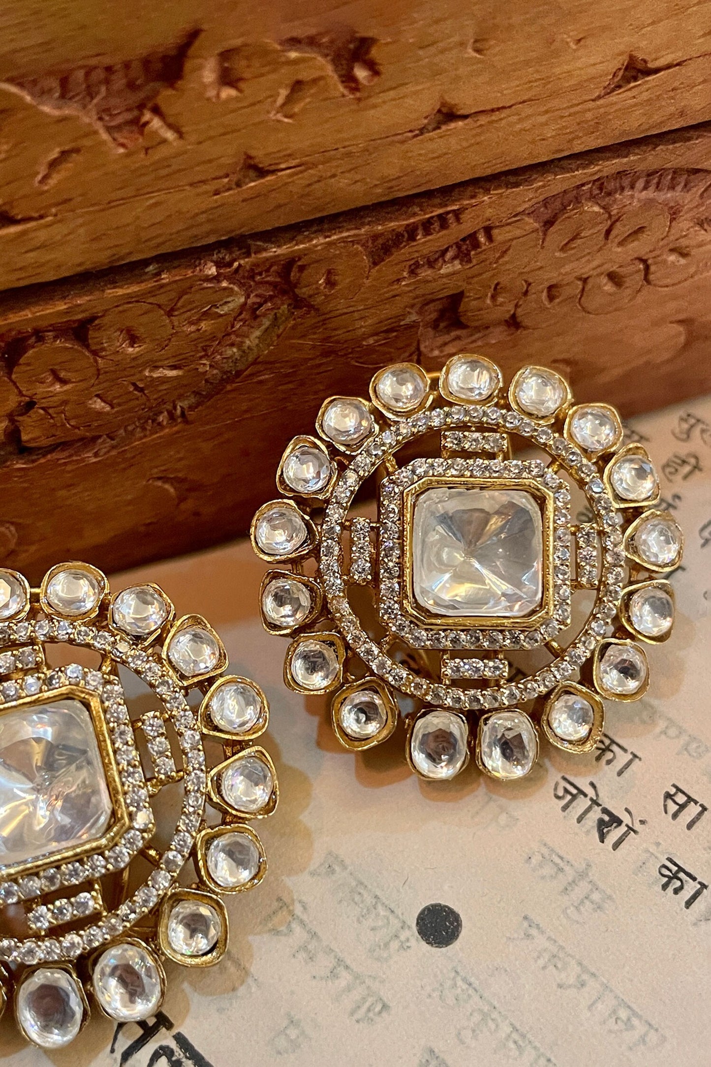 Polki Embellished Stud Earrings