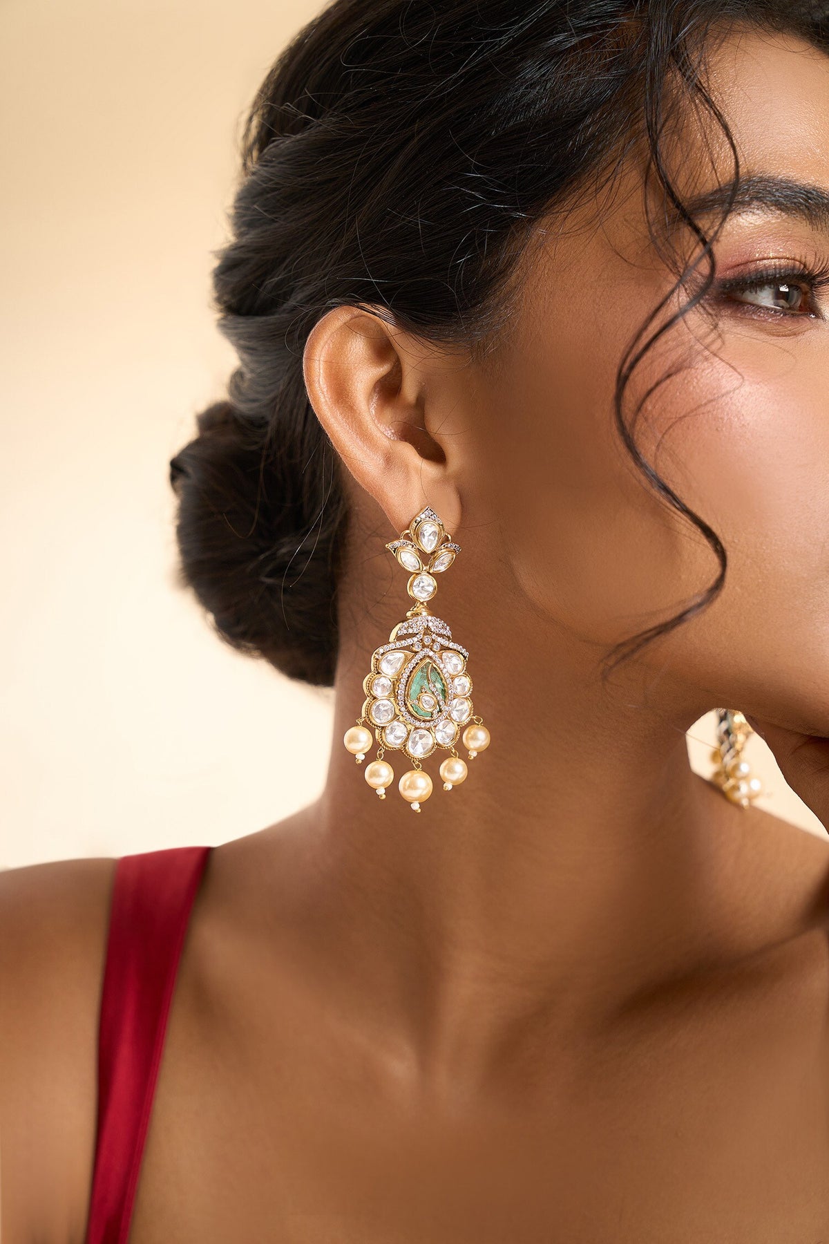 Bead Embellished Drop Earrings