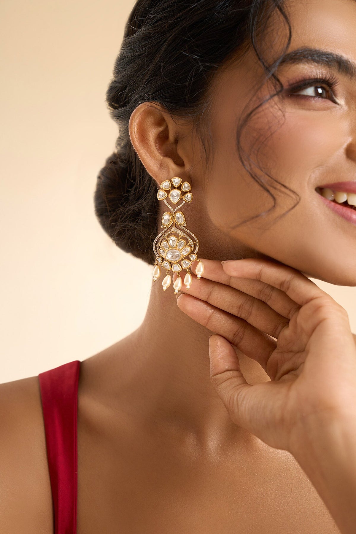 Floral Setting Studded Earrings
