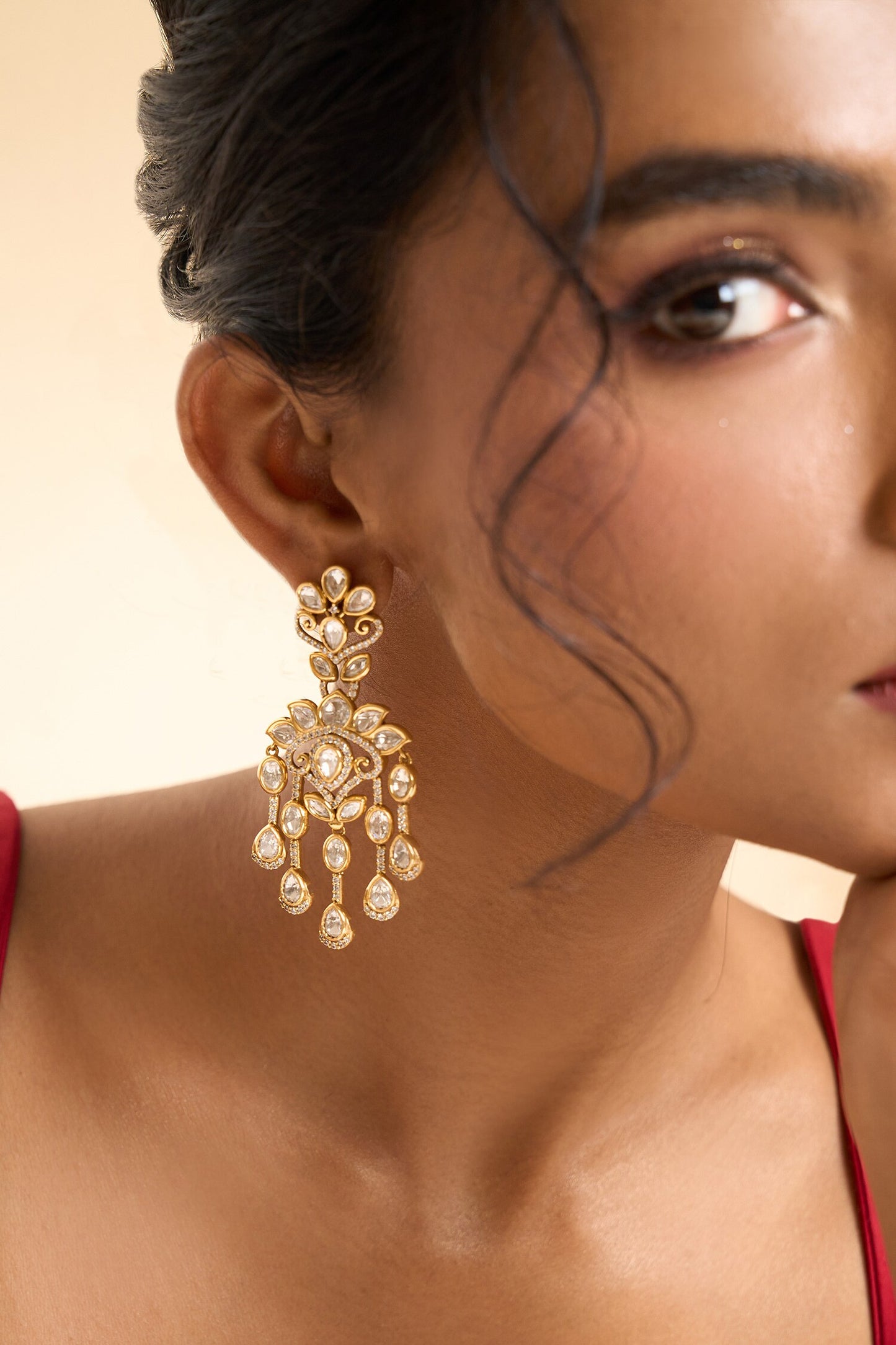 Stone Tassel Drop Earrings