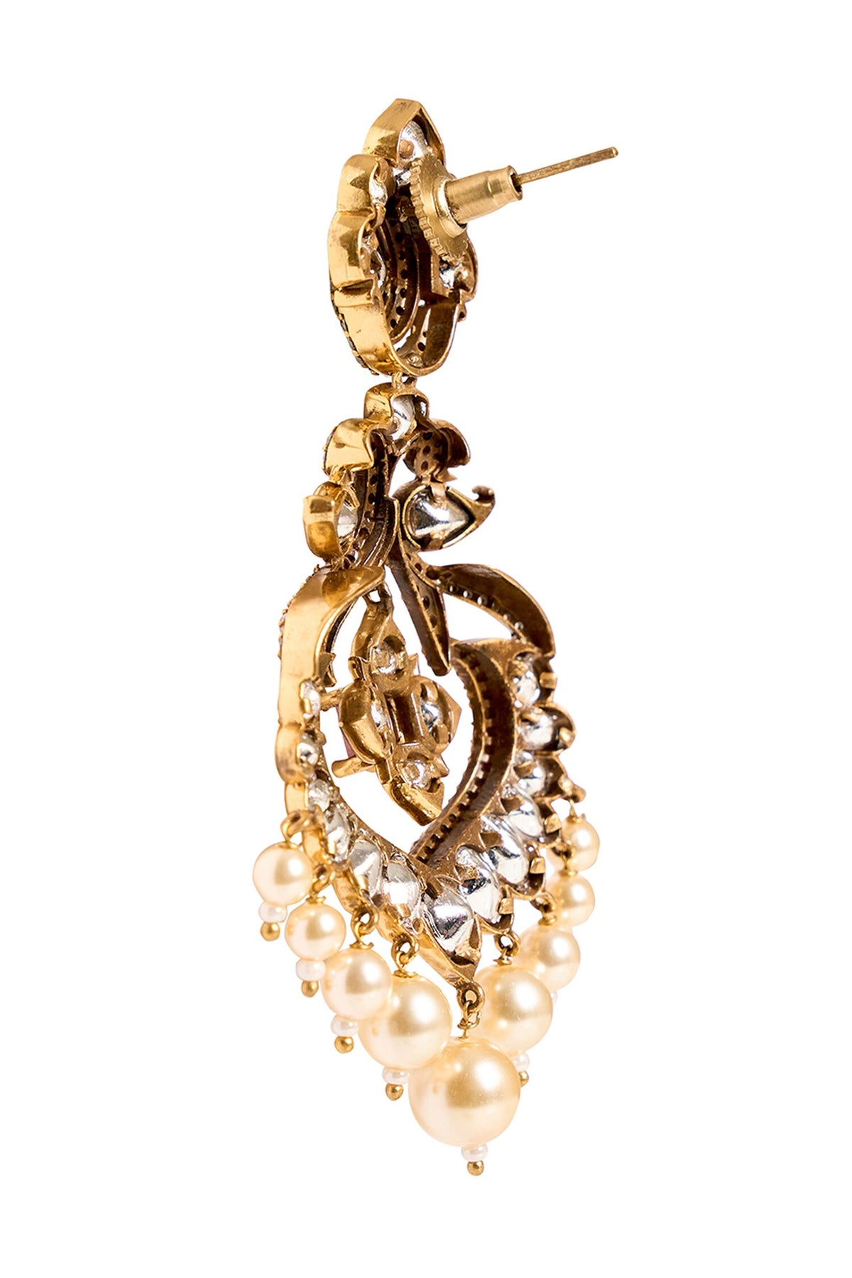 Embellished Stone Dangling Earrings