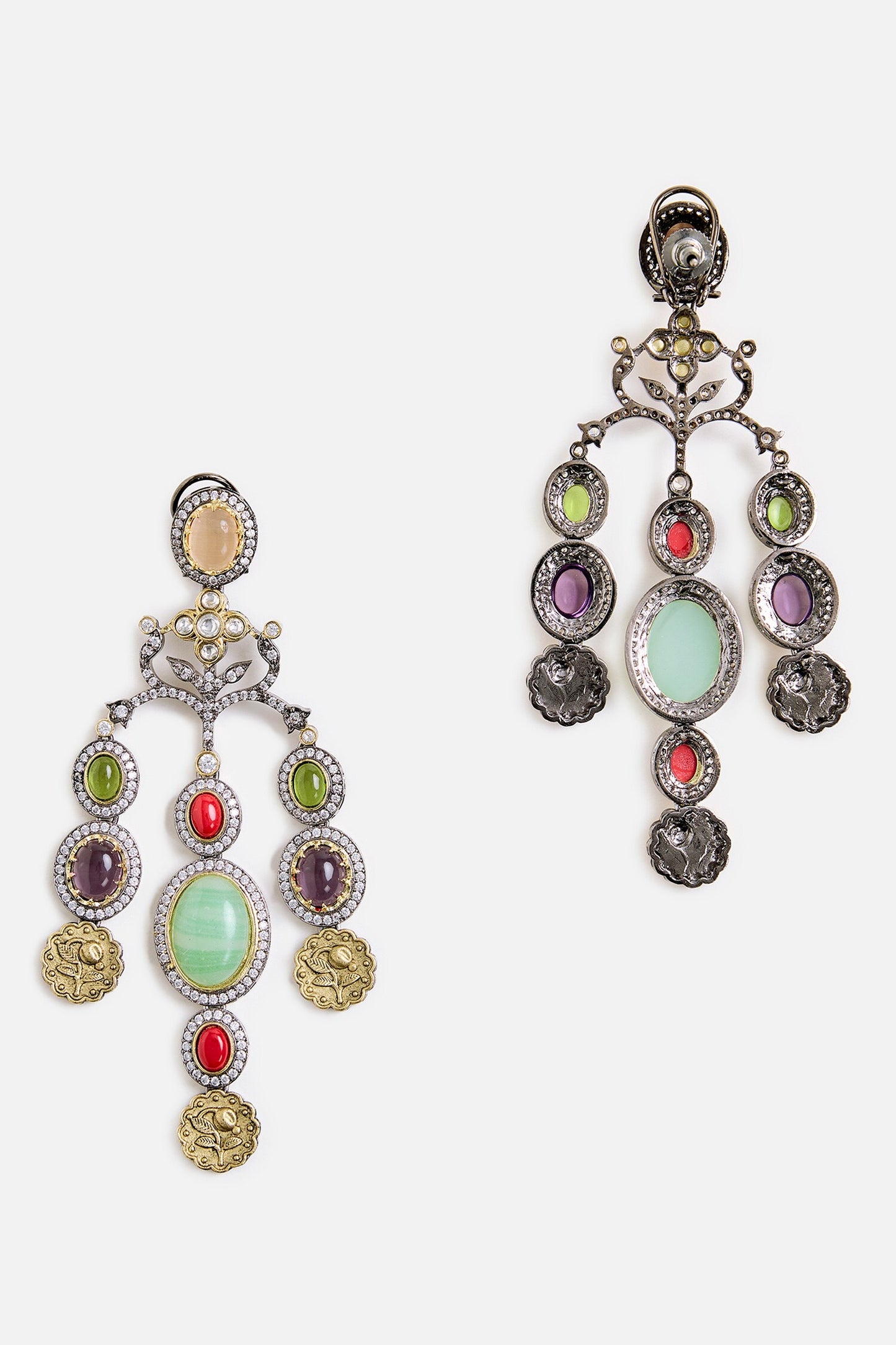 Multicolor Statement Dangler Earrings