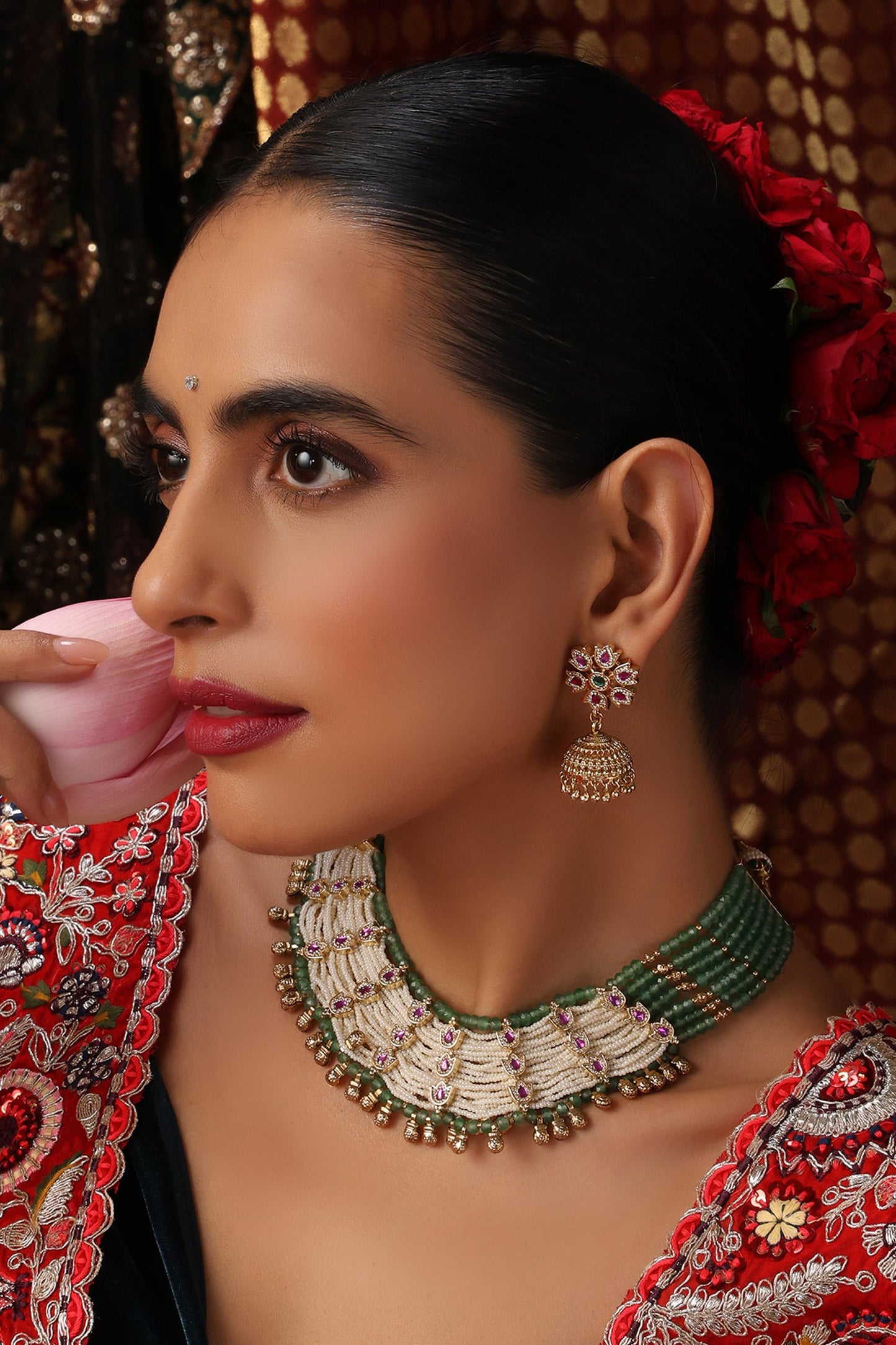 Polki Layered Necklace Set