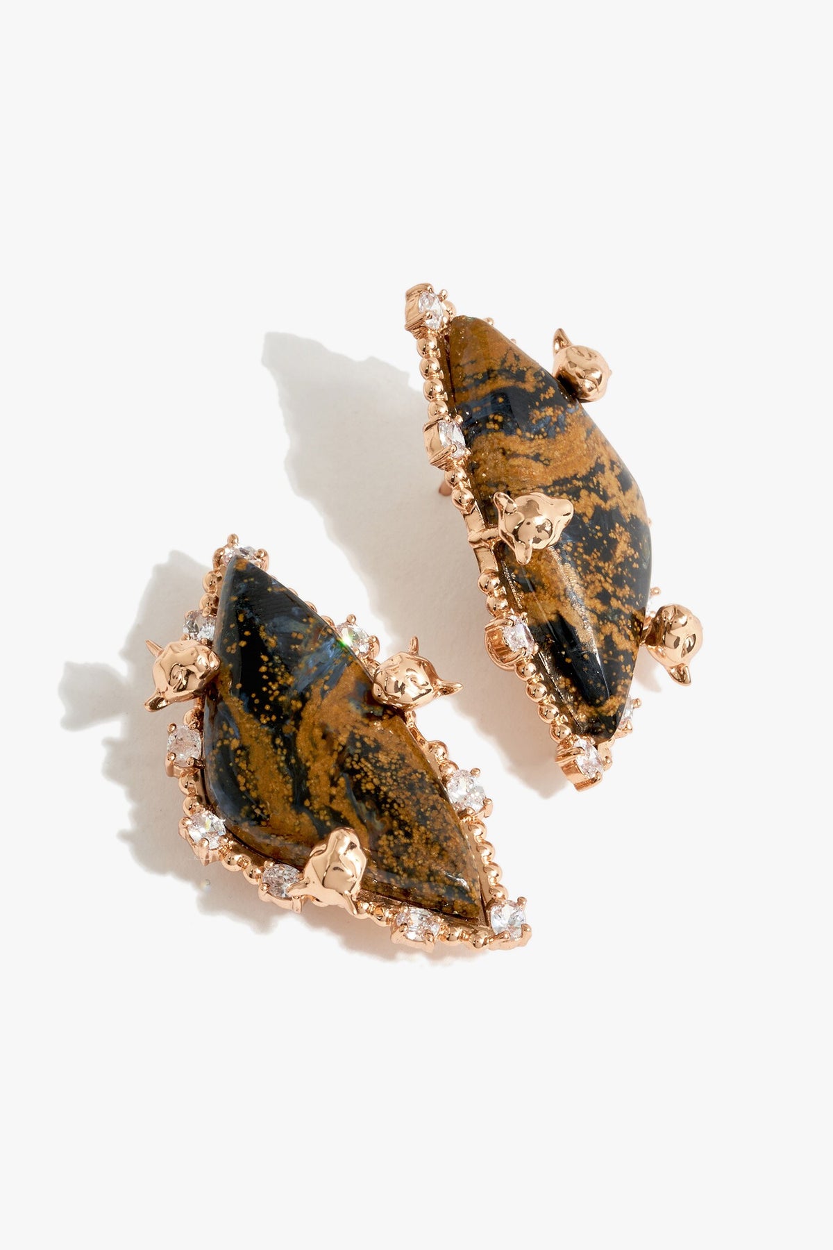 Trinity Of Leopards Studs