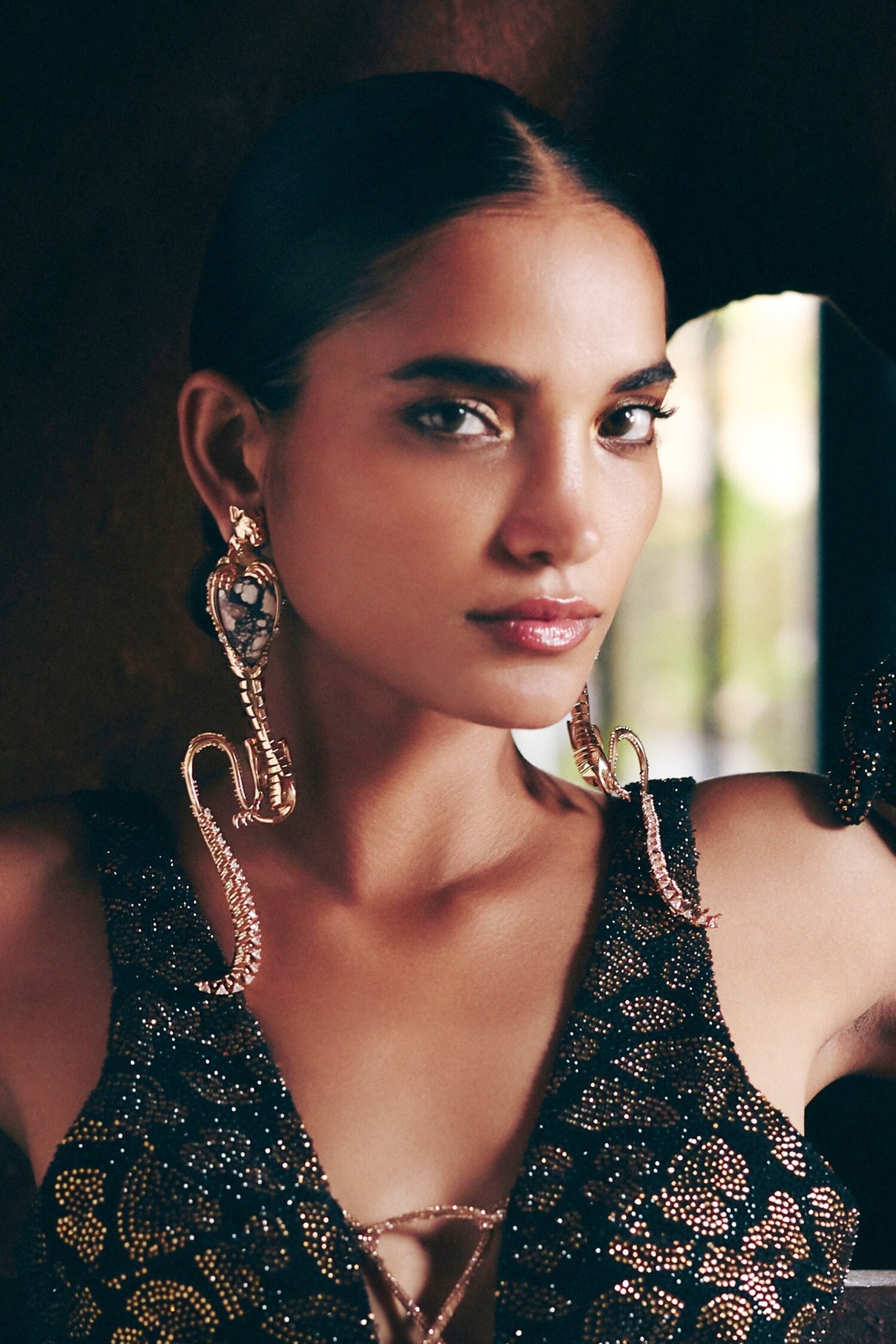 Temptress Leopard Statement Earrings