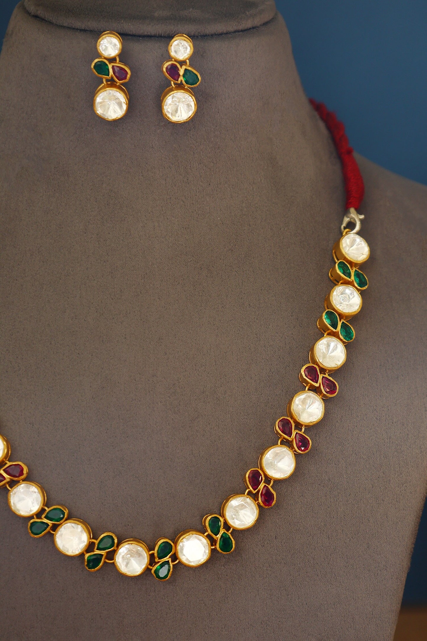 Geometric Cutwork Necklace Set