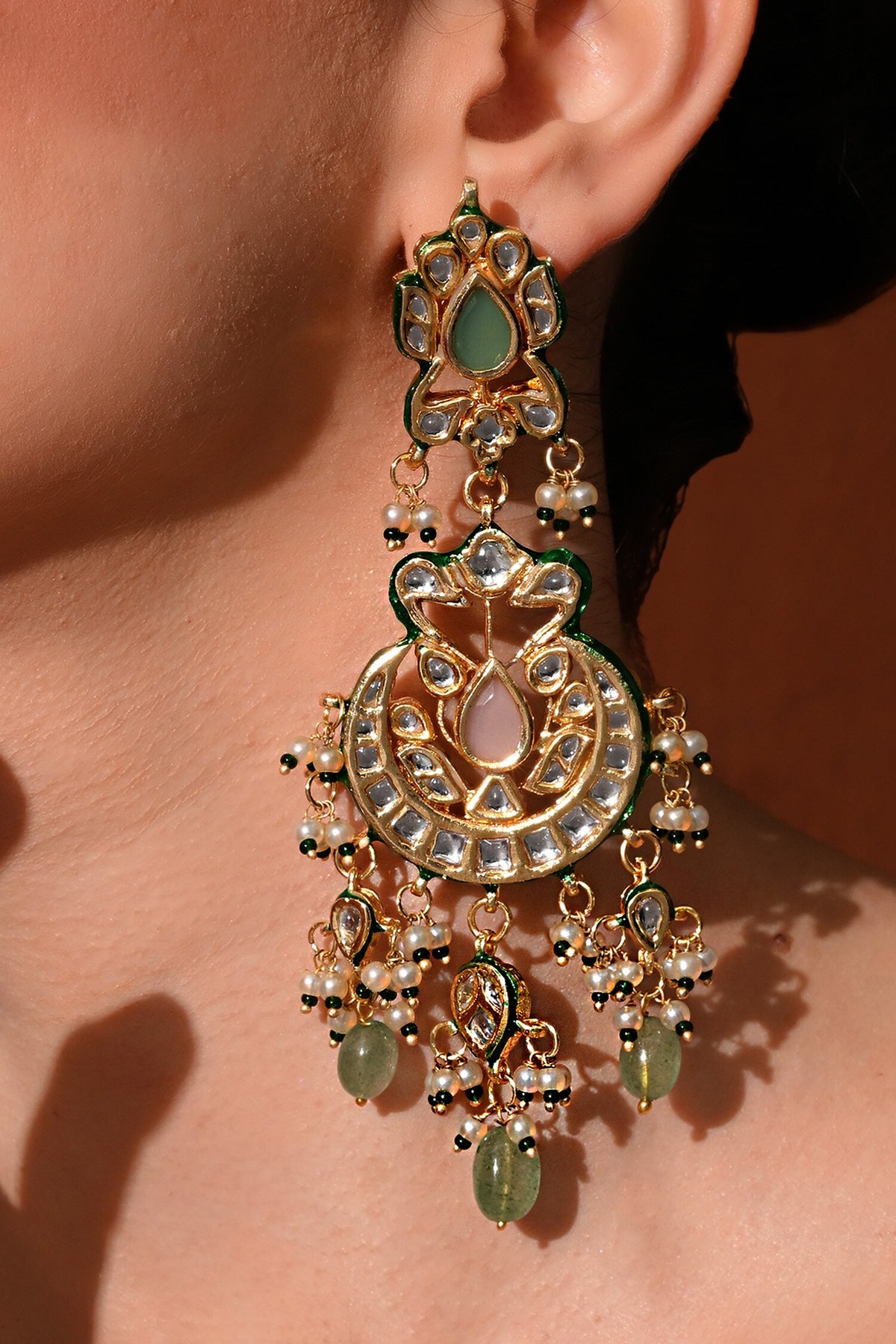 Kundan Embellished Chandbalis