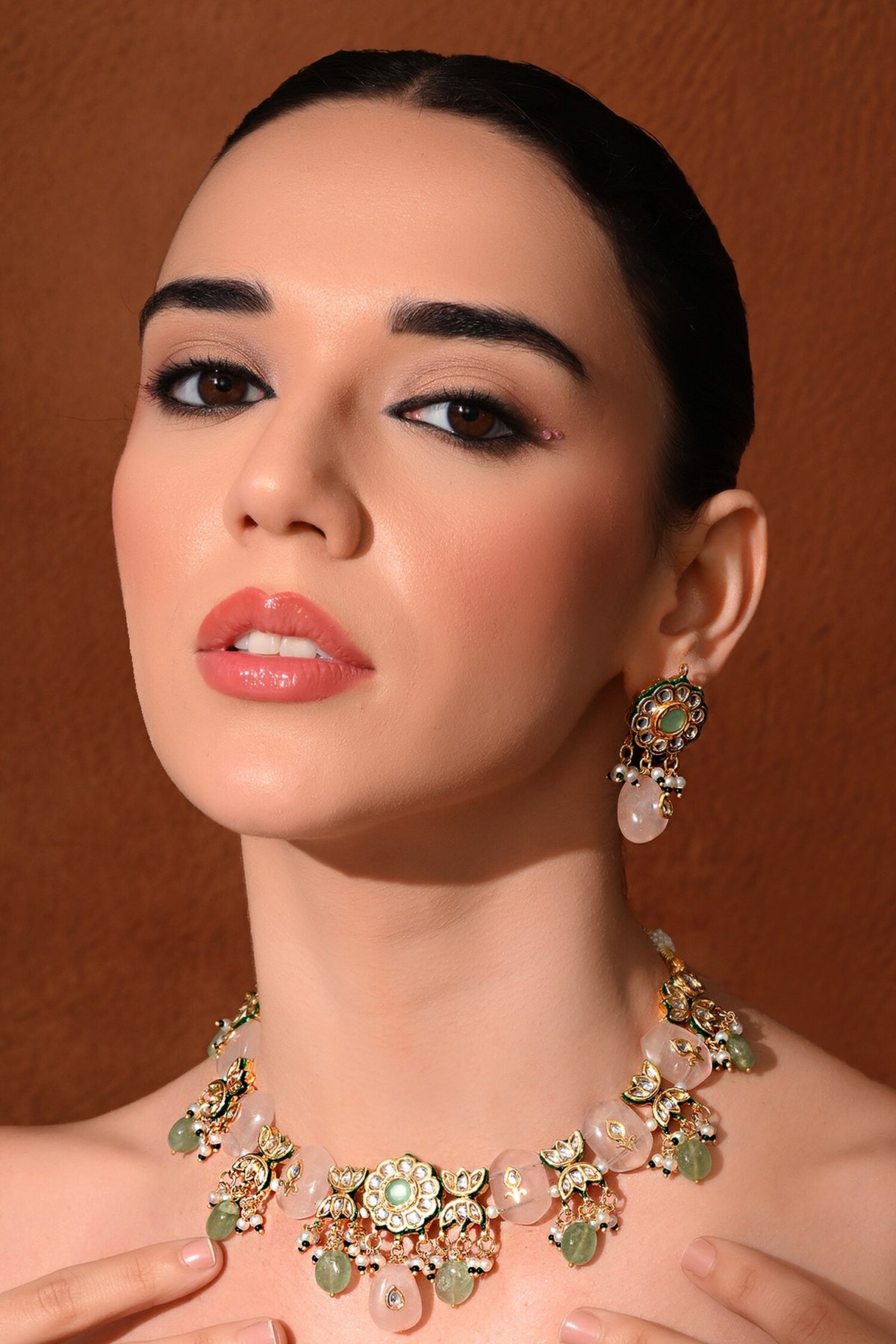 Polki Embellished Necklace Set