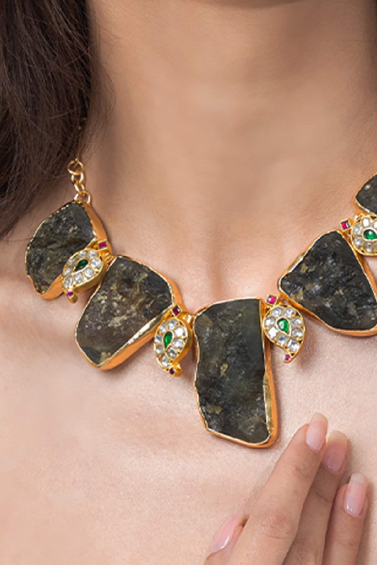 Smoky Quartz Slice Necklace
