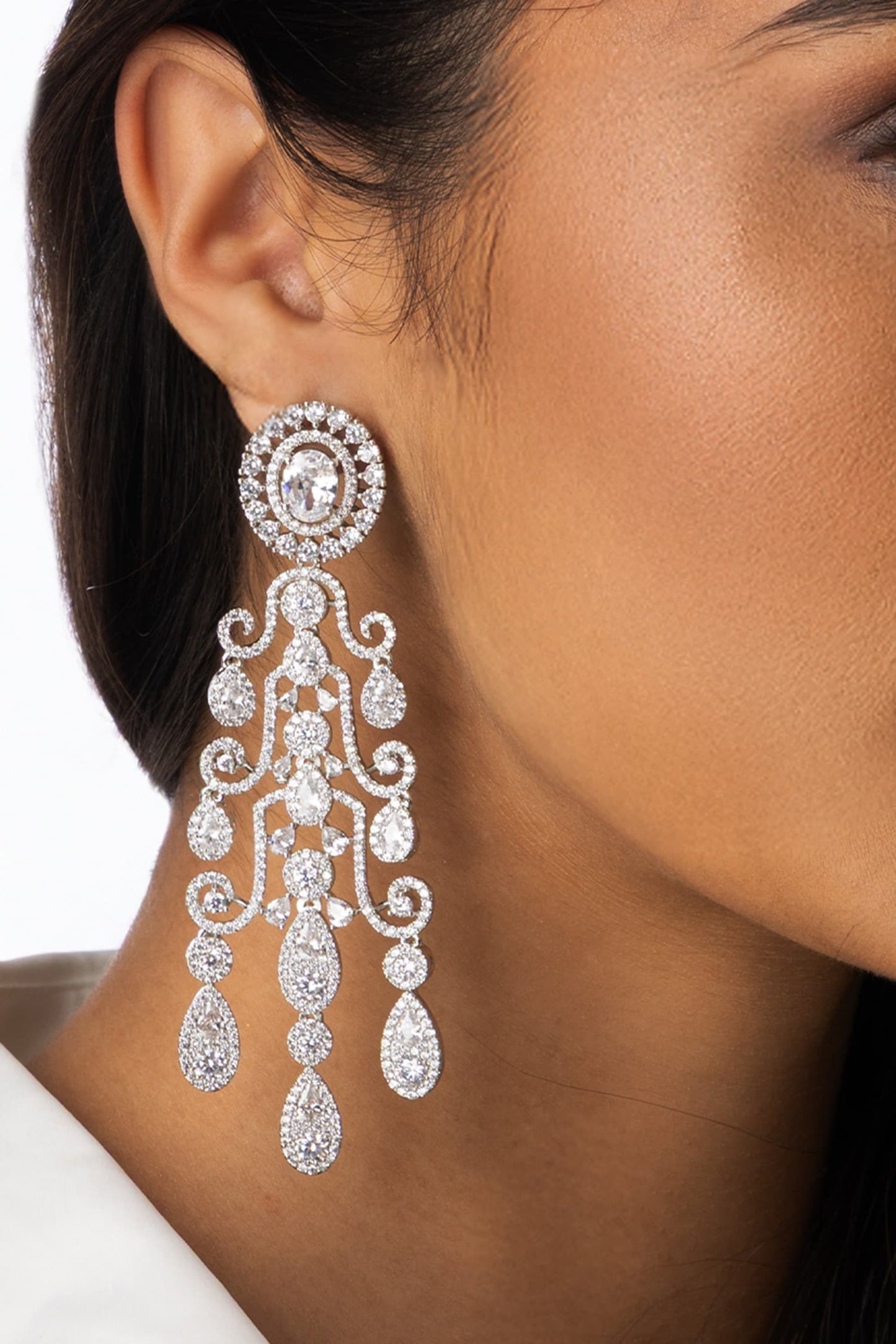 Royal Stone Embellished Dangler Earrings