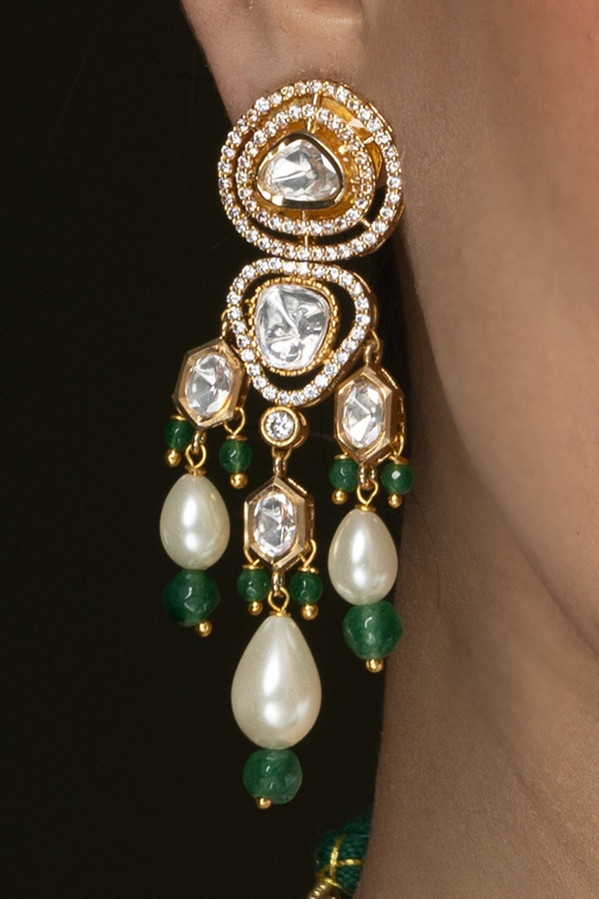 Layered Stone Embellished Necklace Set