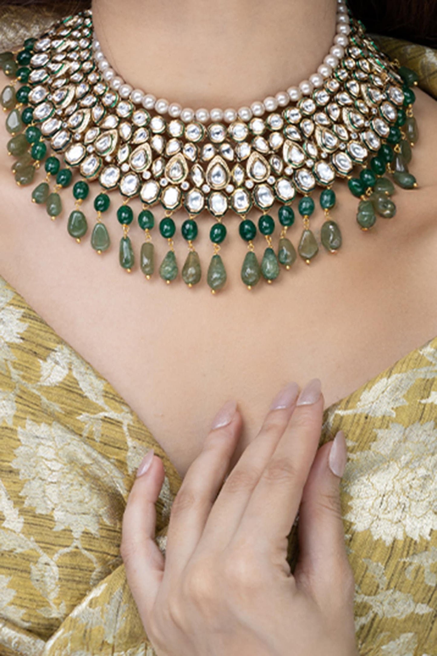 Devika Stone Studded Necklace Set