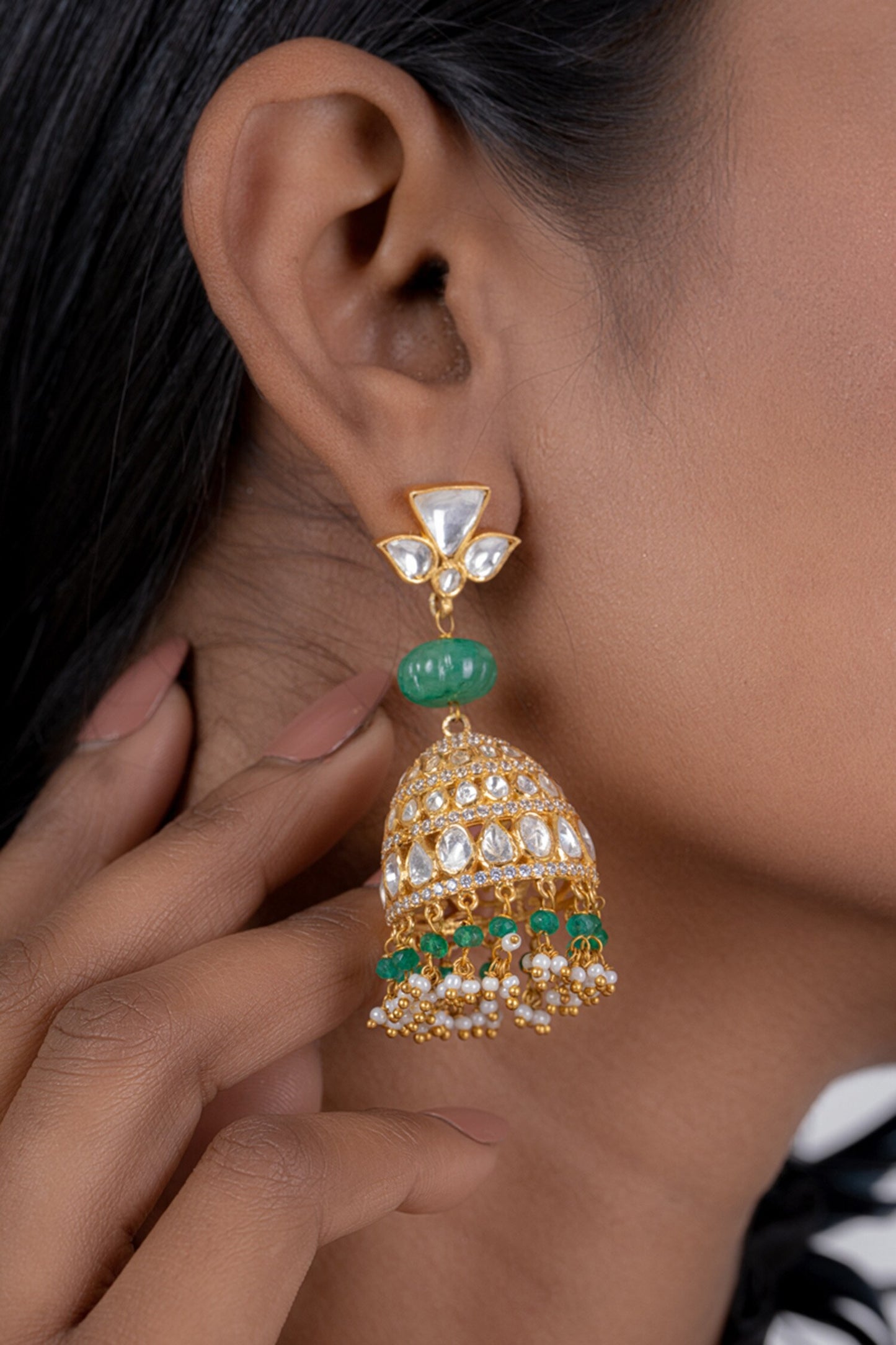 Flower Shaped Jhumkas