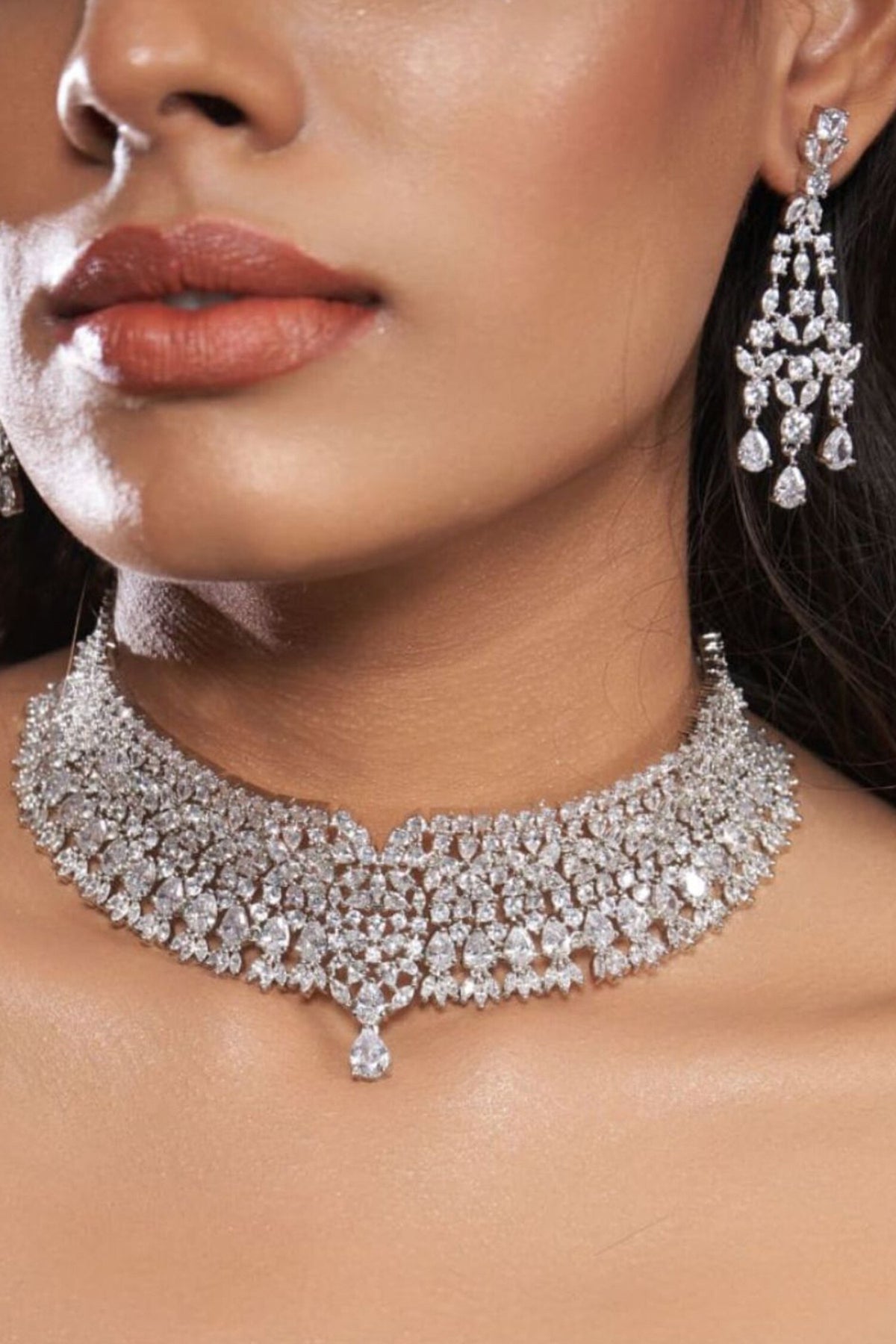 Naina Stone Embellished Layered Necklace
