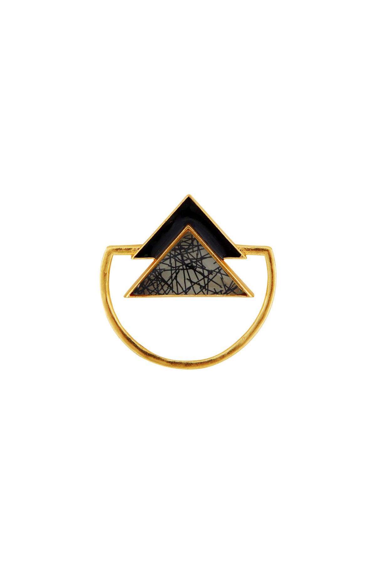 Triangle Stone Embellished Earrings