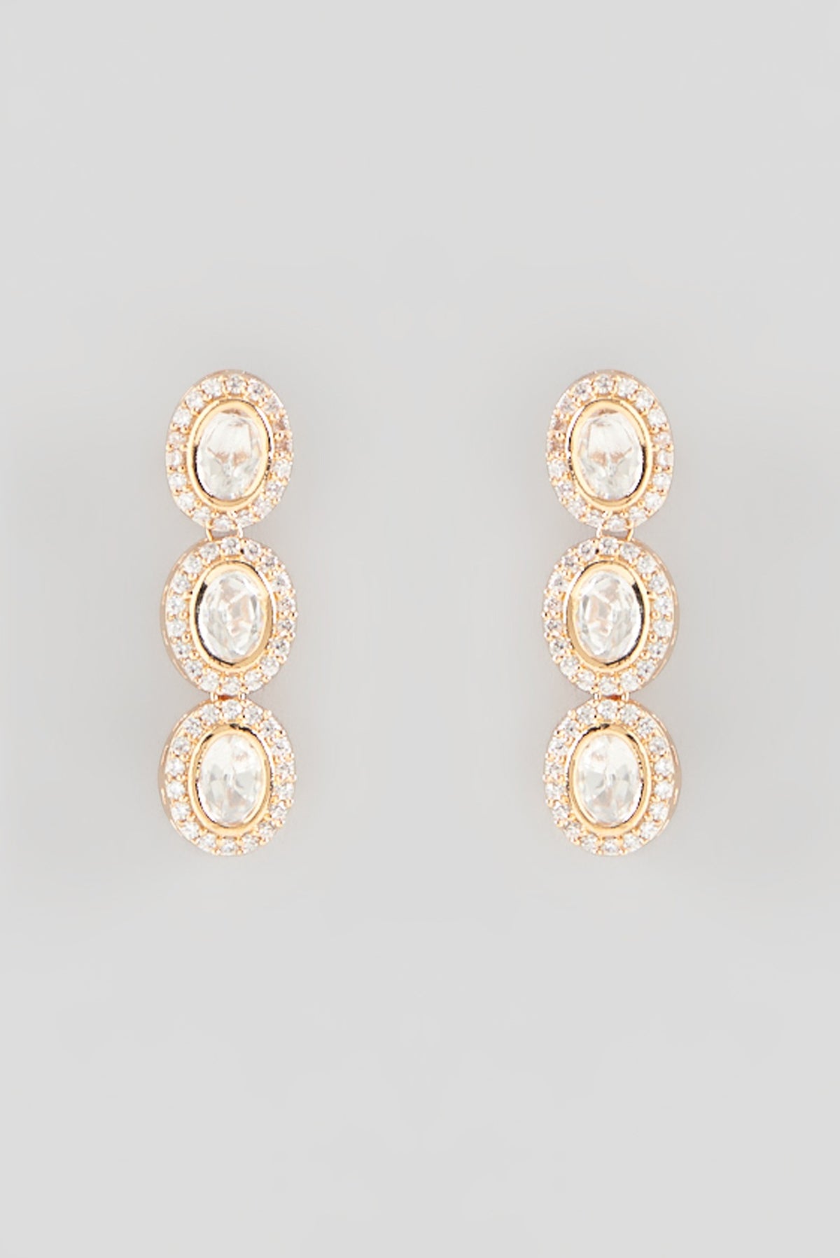 Gold Finish Kundan Polki Choker Necklace Set