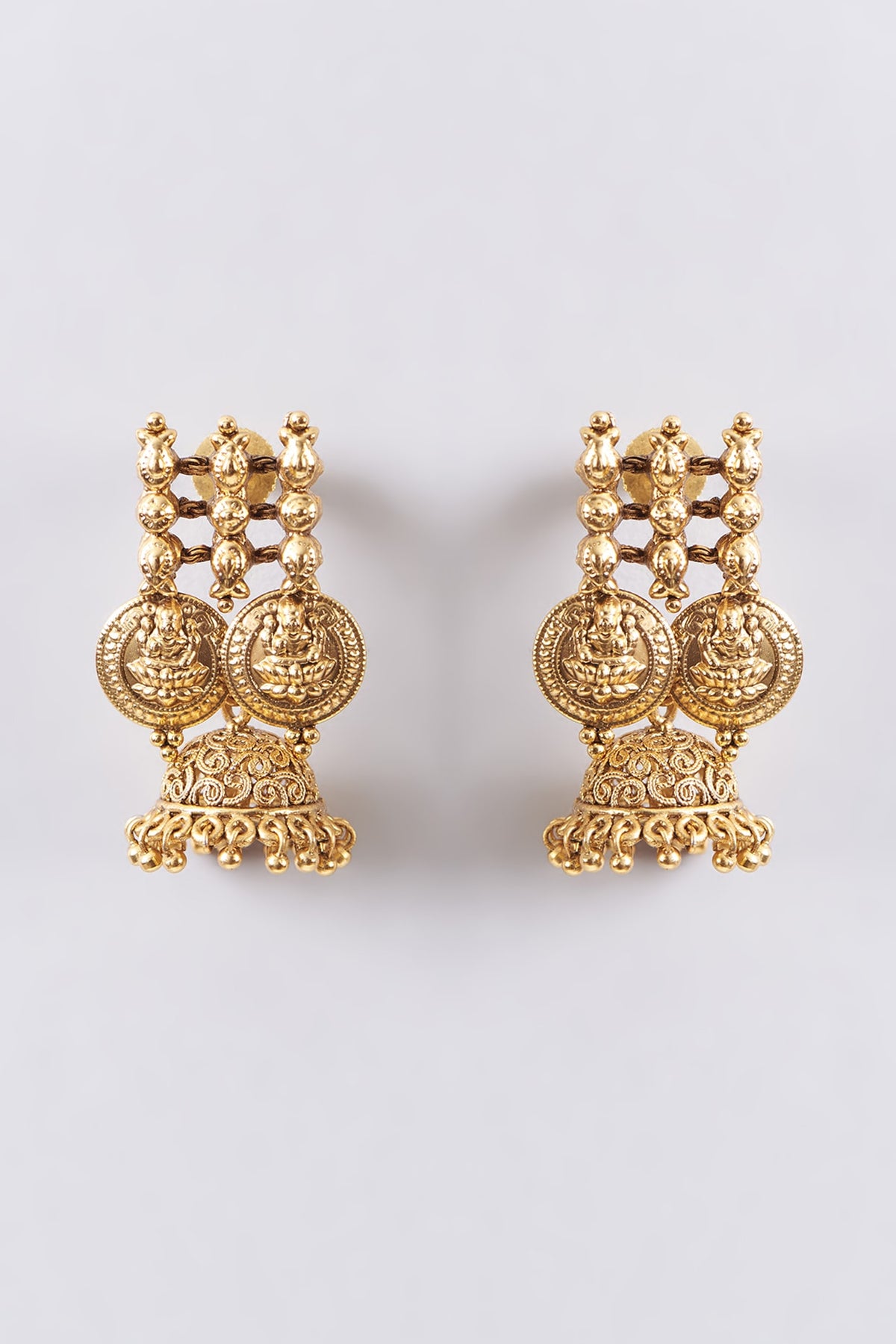 Gold Finish Temple Necklace Set