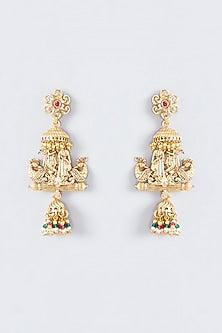 Gold Finish Temple Necklace Set