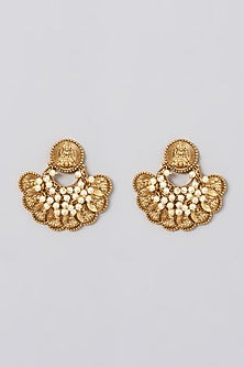 Gold Finish Synthetic Stone Necklace Set