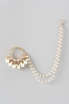 Gold Finish Kundan Polki Nath