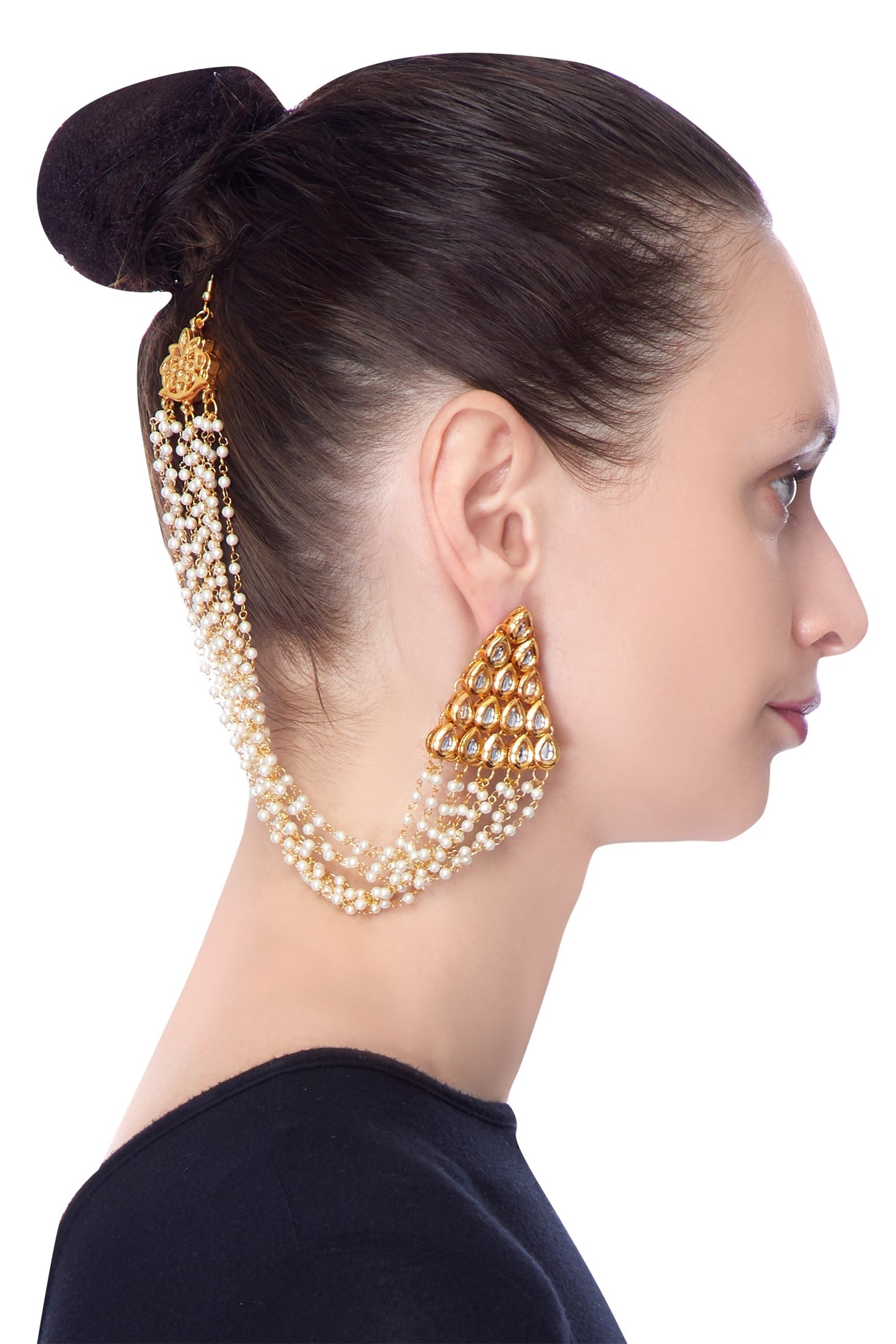 Dangling Pearl Embellished Earrings