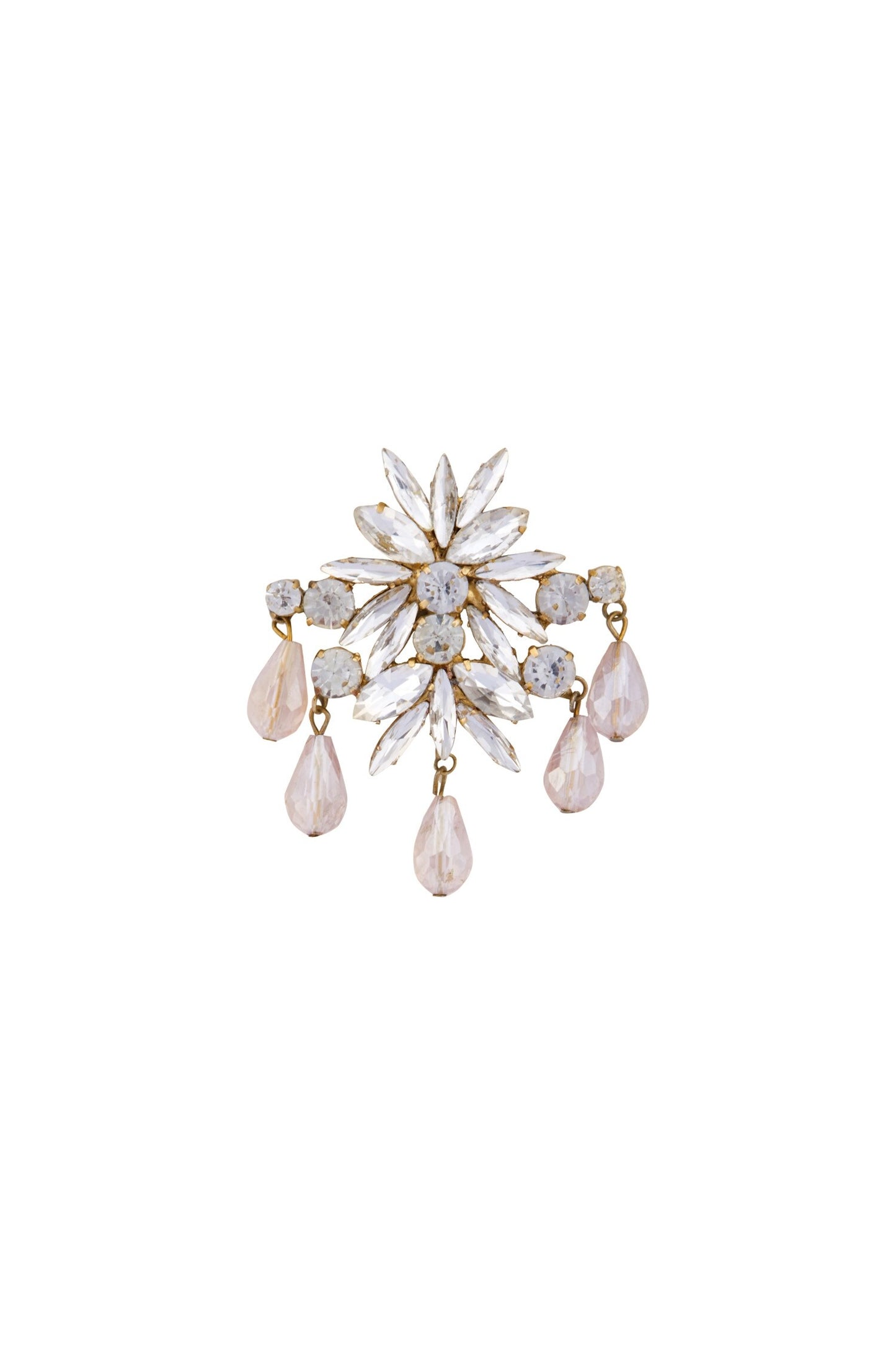 Gold plated earrings with dangling swarovski crystals