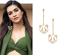 Gold plated panda earrings