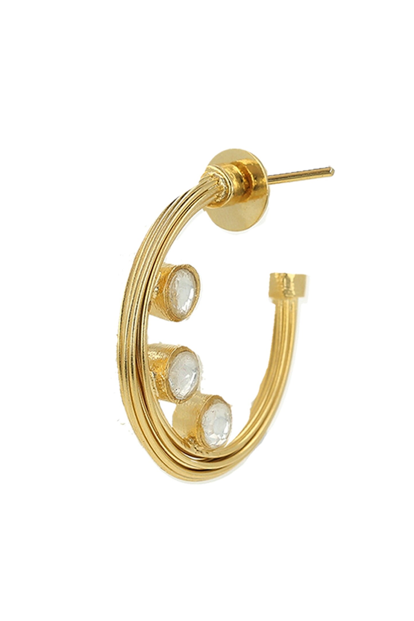 Layered Embellished Hoop Earrings