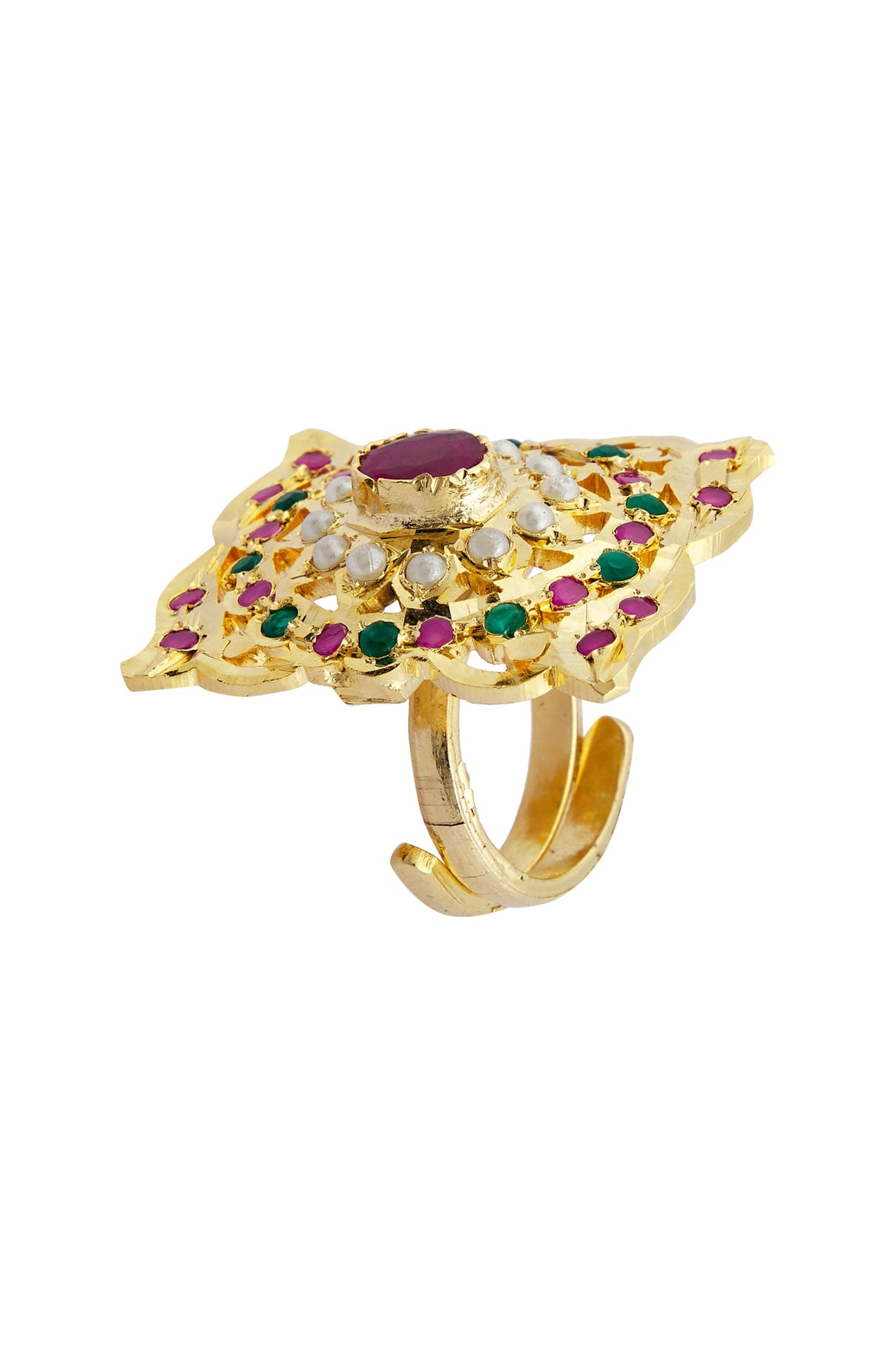 Jadau Geometric Ring