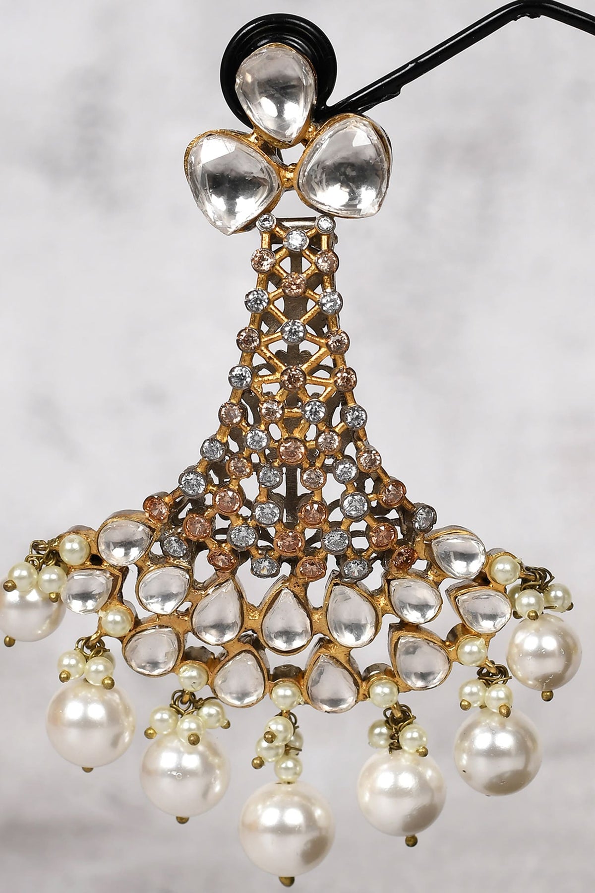Kundan Cutwork Dangler Earrings