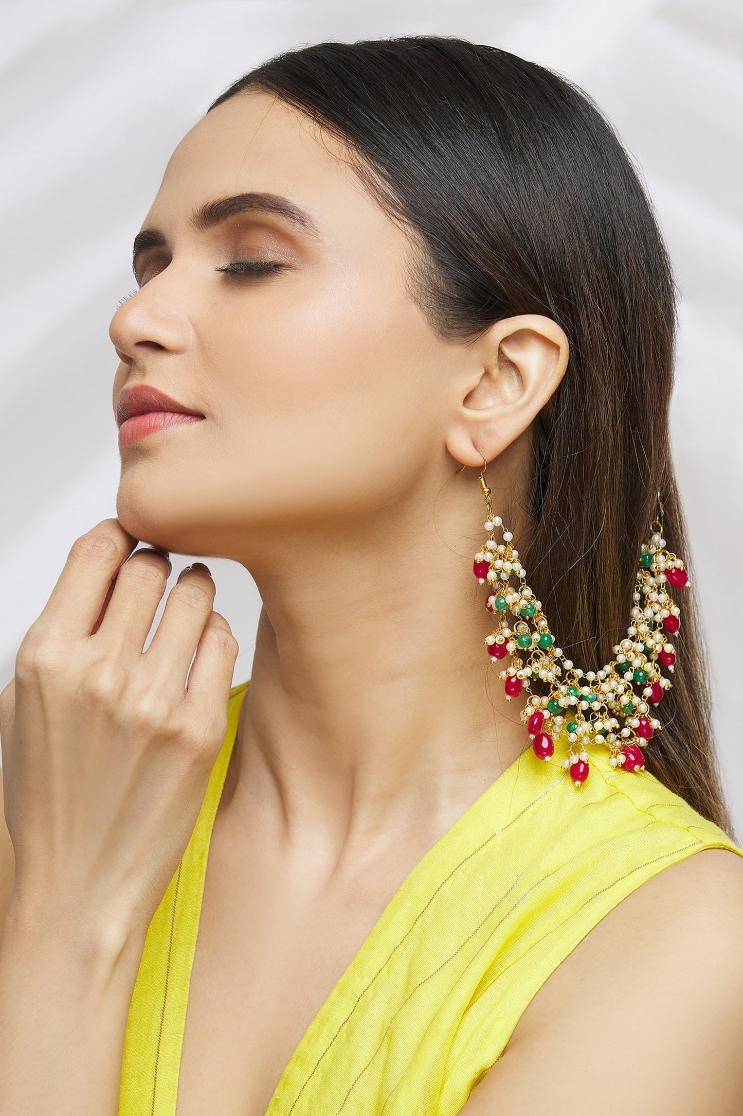 Multi Layered Beaded Ear Chains