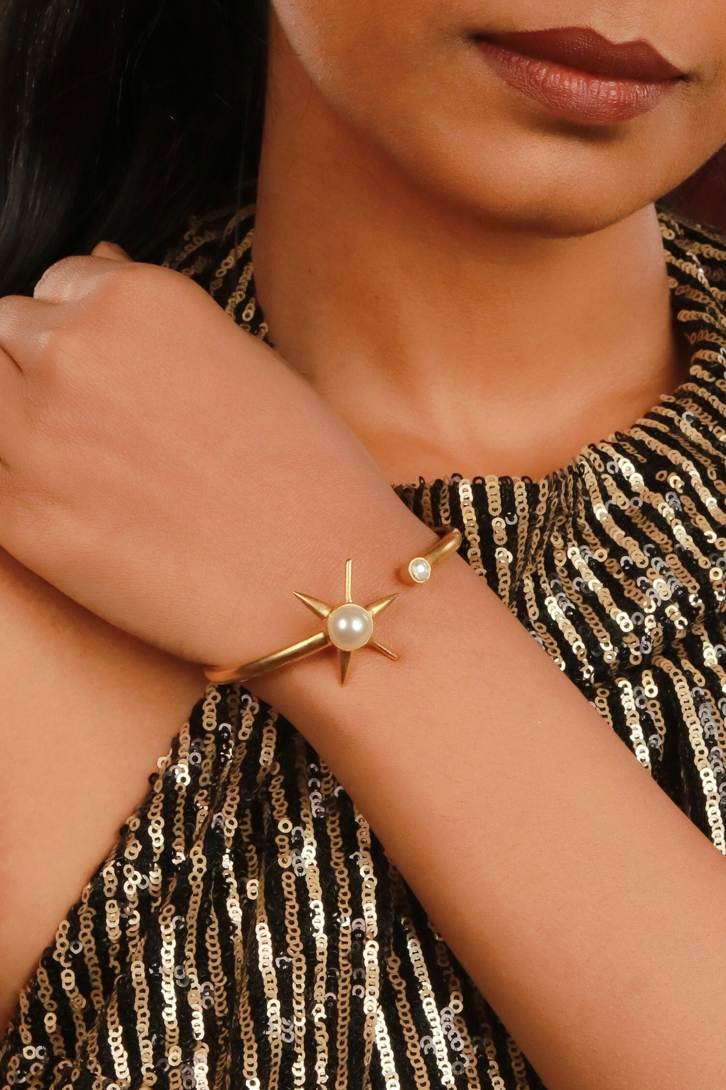 Star Embellished Open Bracelet