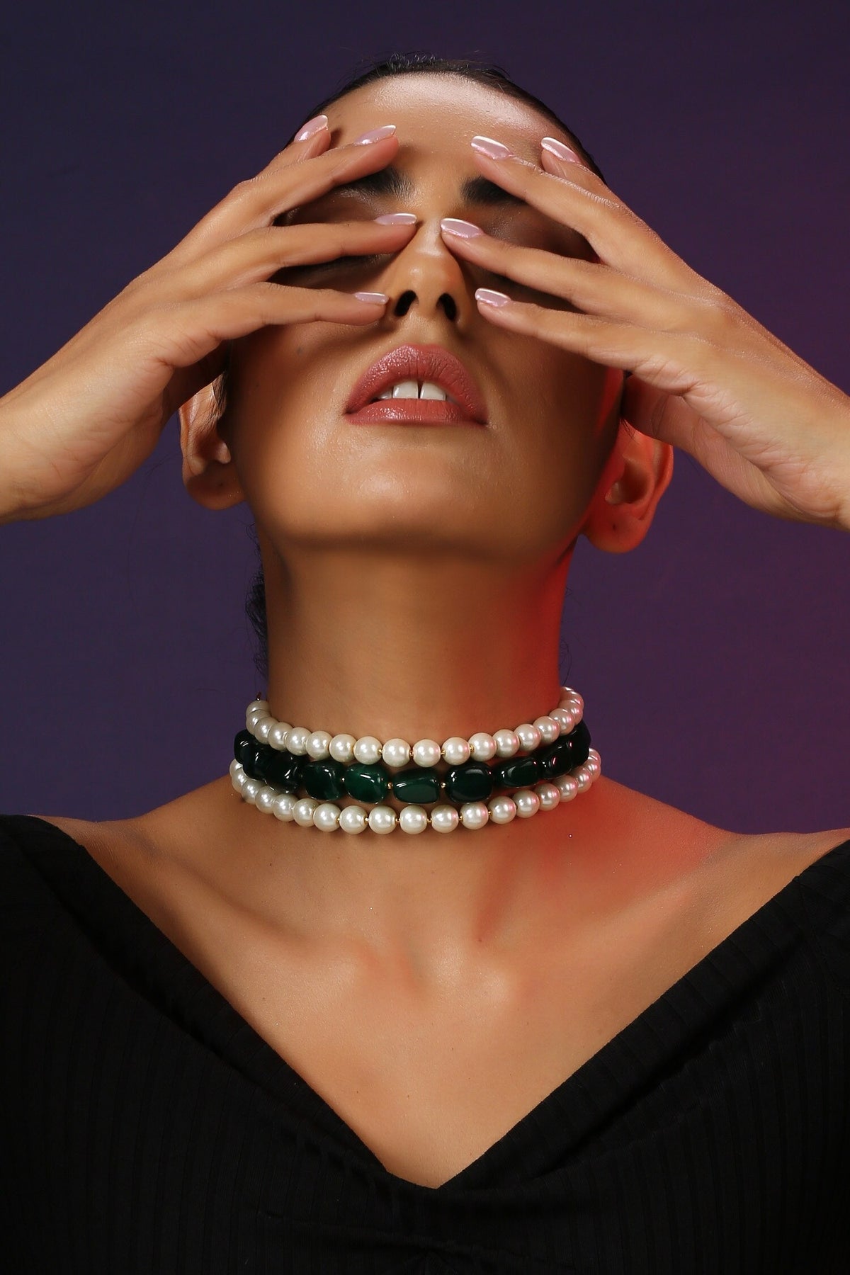 Pearl Embellished Choker