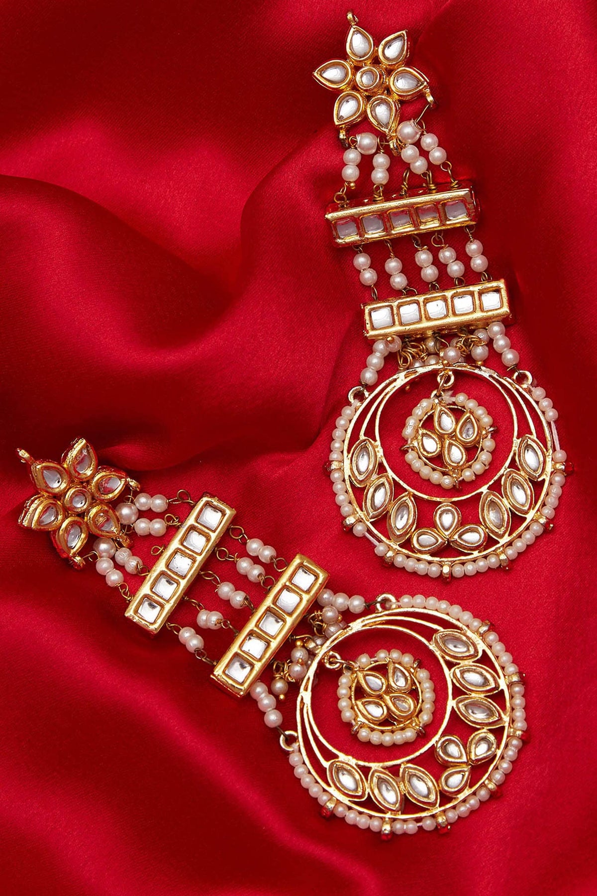 Pearl & Kundan Embellished Earrings