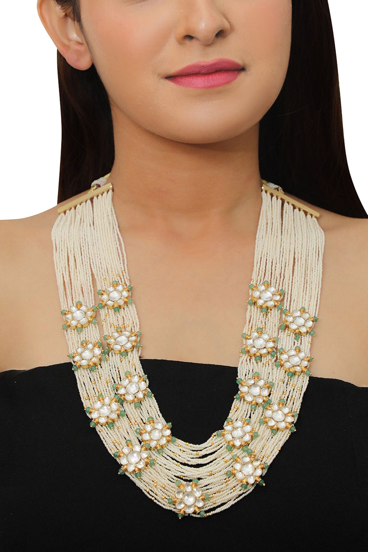 Floral Bead Layered Necklace