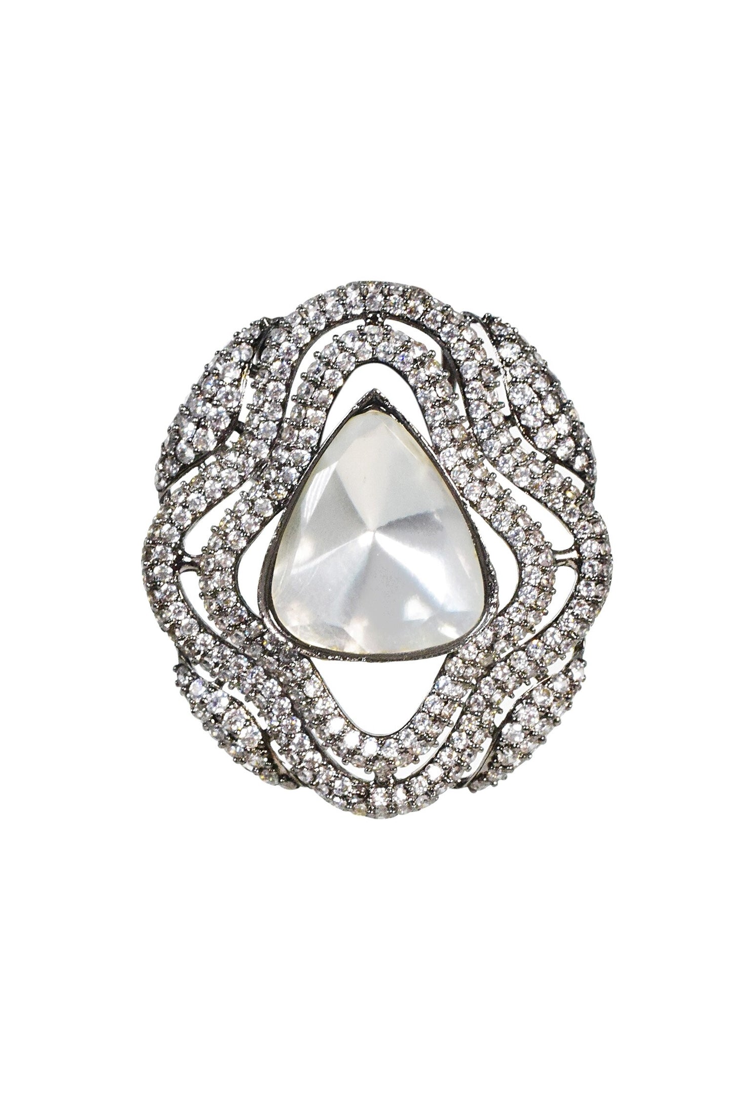 Triangle Shaped Faux Diamond Stud Earrings