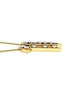 Two-Tone Finish Round-Shaped Diamond Pendant Necklace
