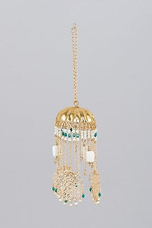 Gold Finish Kaleeras With Colorful Beads