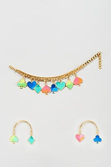 Gold Finish Enameled Bracelet