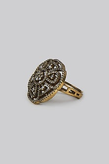 Two Tone Finish Zircon Ring