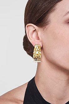Gold Plated Handcrafted Stud Earrings