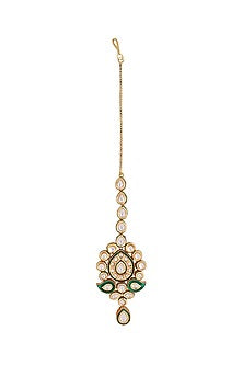 Gold Finish Kundan Polki Meenakari Choker Necklace Set
