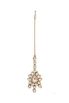 Gold Finish Kundan Polki Choker Necklace Set