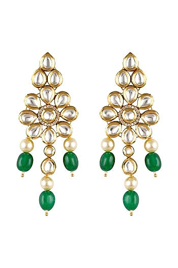 Gold Finish Dangler Earrings