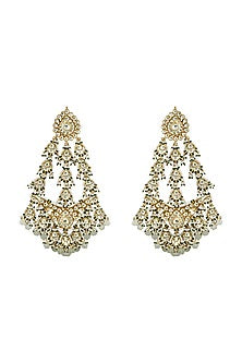 Gold Finish Onyx Drop Earrings