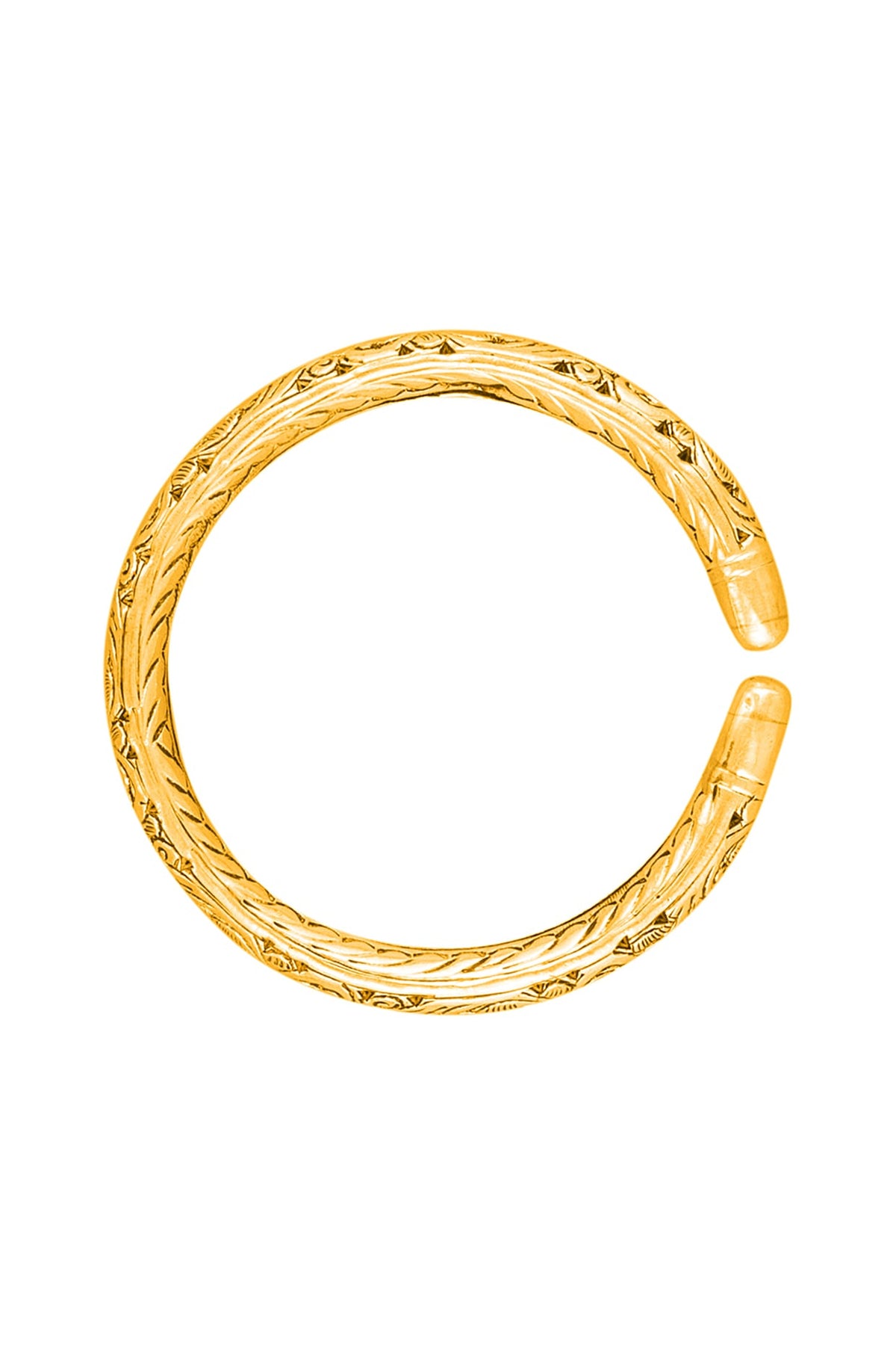 Gold Plated Engraved Kada Bangle