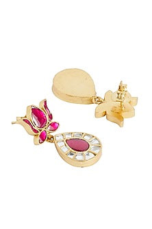 Gold Plated Kundan Stud Earrings